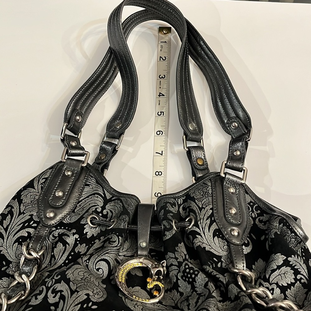 Sharif New Shoulder Gray & Black with Silver tone Hardware. Beautiful details. - Picture 7 of 16